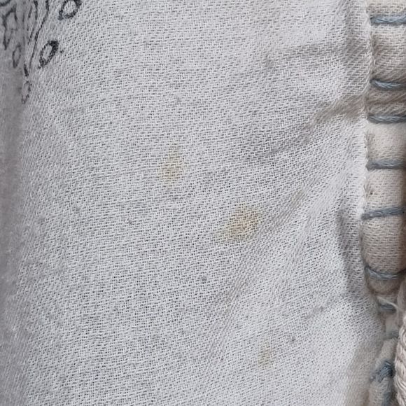 Anthropologie Farm Rio White Geometric Embroidered Aztec Tassel Cotton Poncho - Picture 16 of 16